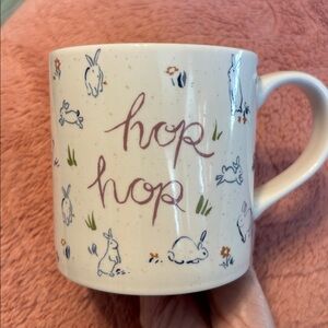 Threshold Stoneware Ceramic Easter bunny Hop Hop Mug